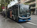 Autobús urbano en el centro de Salamanca en una foto de archivo