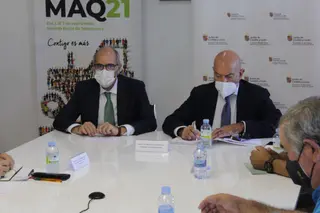 Javier Iglesias junto a Jesús Julio Carnero presidiendo el Consejo Agrario Regional