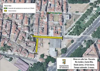Cortes de tráfico San Pascasio, Río Jordán y Santa Rita | Ayuntamiento de Salamanca