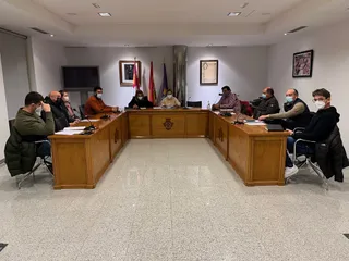 Un momento del pleno de la Mancomunidad de municipios de la comarca de Peñaranda