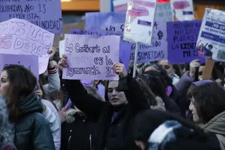Manifestación organizada por el movimiento feminista de Salamanca