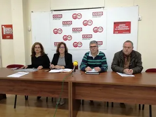 Juan Francisco Rivas y María Teresa Rodríguez CCOO UGT
