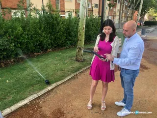 Miryam Rodríguez en la presentación del dispositivo de telegestión de riego