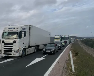 Corte de tráfico en la A62