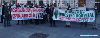 Una protesta de la Plataforma en Defensa de la Sanidad Pública de Béjar