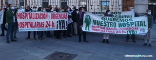 Una protesta de la Plataforma en Defensa de la Sanidad Pública de Béjar