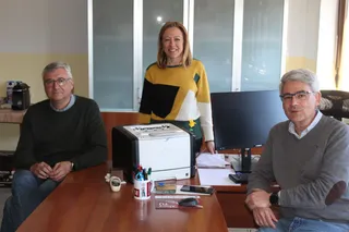 Fernando Moran, Javier Prieto y Monserrat Suárez. 50 aniversario del Torres Villarroel