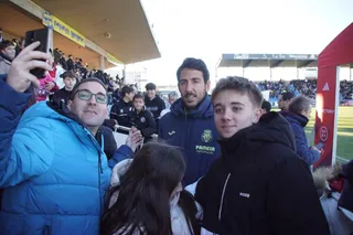Ambiente en las gradas del Reina Sofía en el partido de Unionistas contra el Villarreal