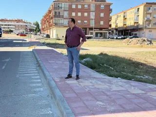 David Mingo en las nuevas obras de la calle Juan XXIII