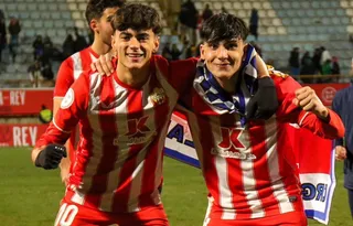 Jorge de Vicente celebra el pase a la final de la Copa del Rey juvenil.
