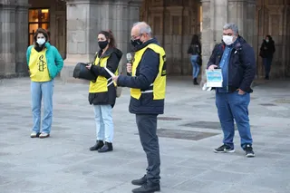 Acto de Amnistía Internacional en defensa de la Sanidad Pública.