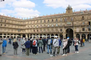 Plaza Mayor de Salamanca, gente, turistas