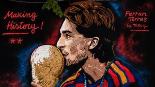 El mural de Ferrán Torres pintado por el artista 'TvBoy' - 'TvBoy'