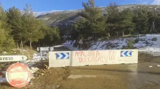 Corte de carretera de El Travieso. Archivo