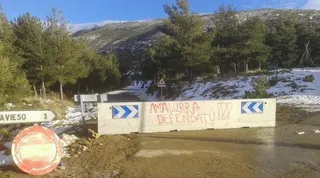 Corte de carretera de El Travieso. Archivo