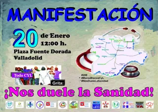 Cartel manifestación sanidad pública