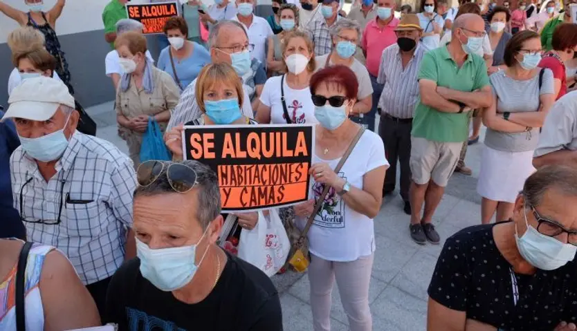 Protestas de los vecinos de Béjar ante Igea