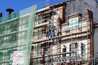 Obras. Foto de archivo