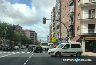 Accidente en el paseo de Canalejas. Fotografía de archivo.