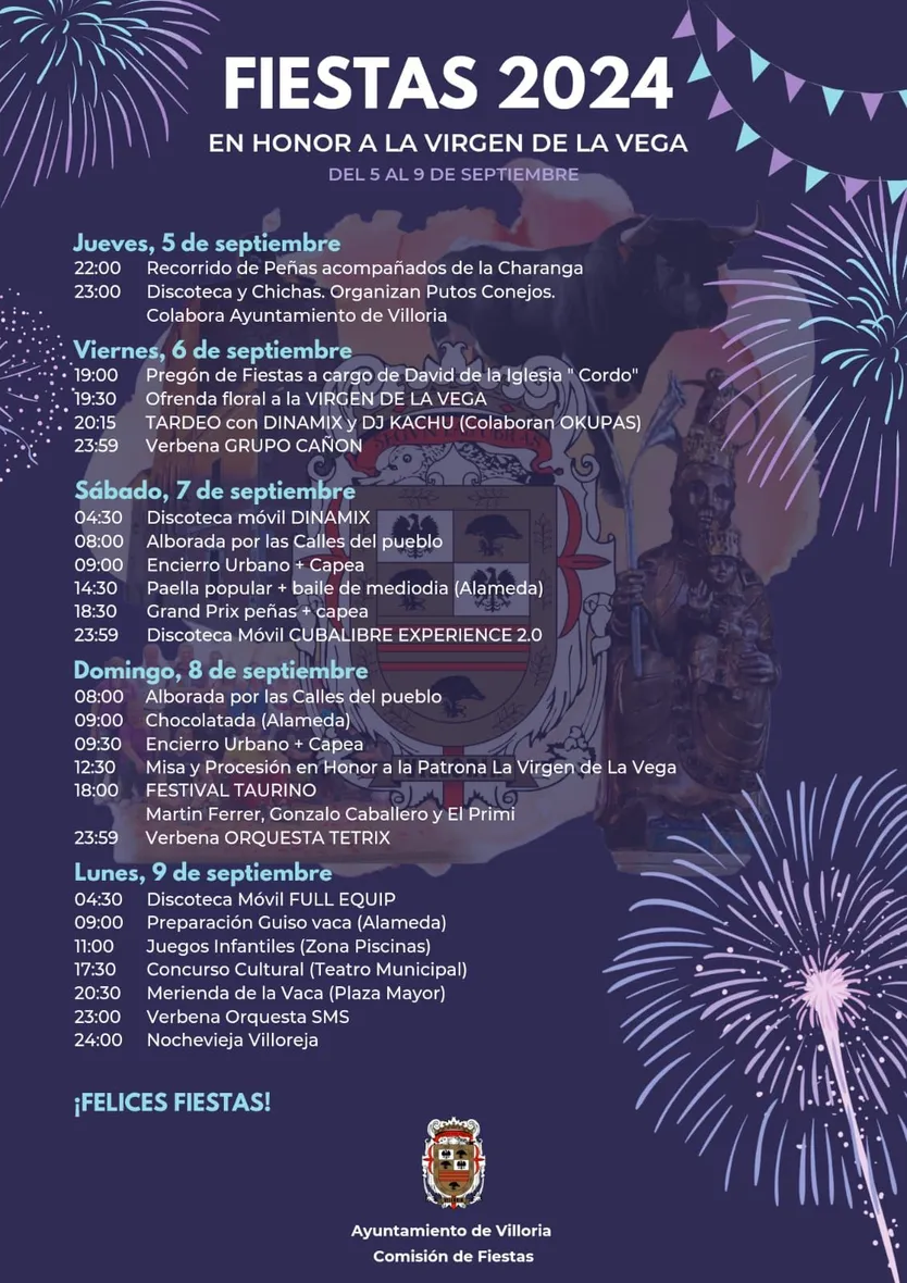 Programa fiestas Villoria