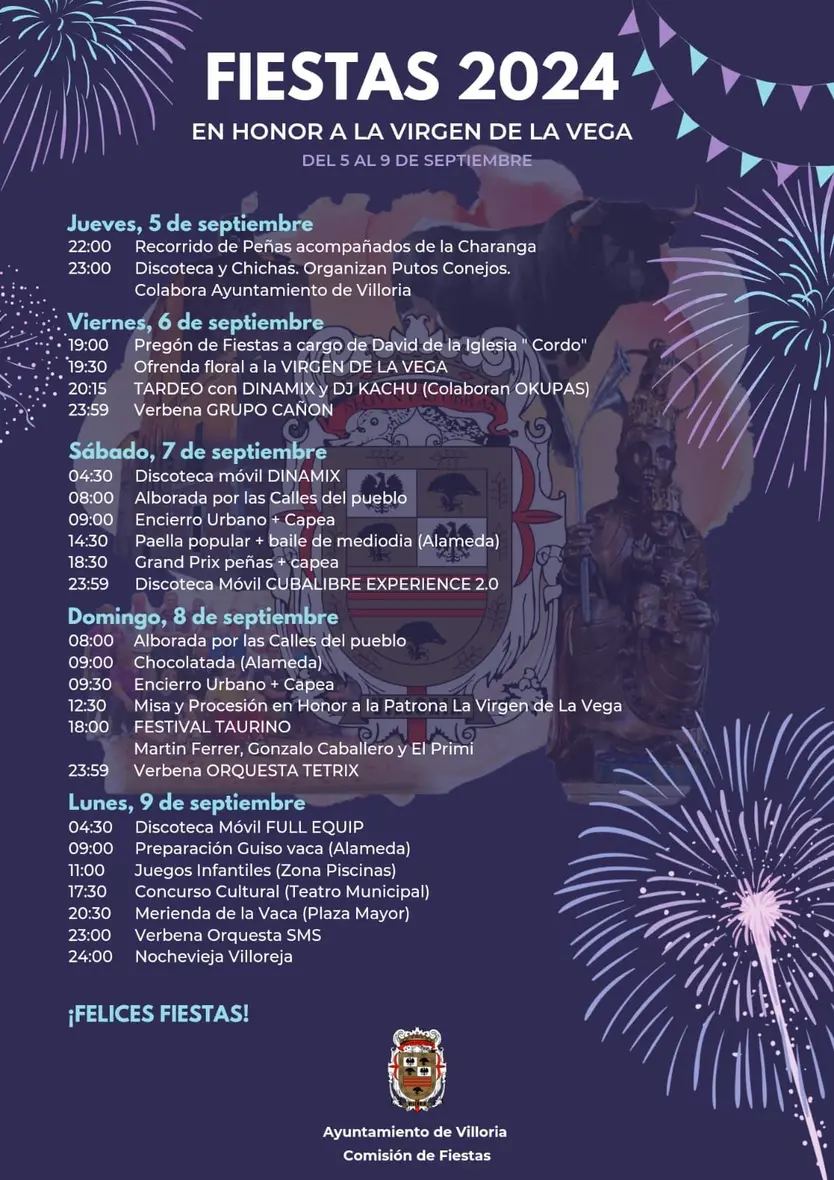 Programa fiestas Villoria