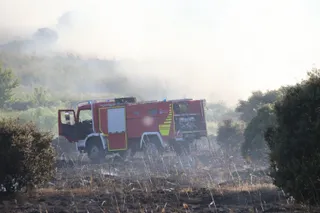 Incendio de pasto en mozarbez
