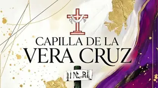 Cartel que reza capilla de la Vera Cruz