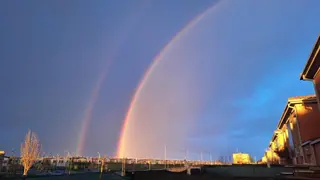 Arcoíris doble en Salamanca