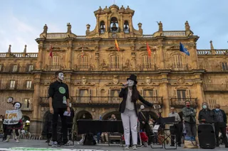 Concentración de Fridays for Future en la Plaza Mayor | Foto: ICAL