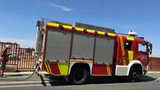 Bomberos en Puente Ladrillo. Foto S24H