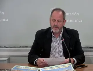 Momento de la presentación del congreso de drones en situaciones de emergencia en la Diputación de Salamanca