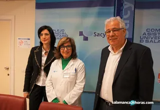 Cristina Granados, Isabel Antolín y José Luis Martín donación sangre