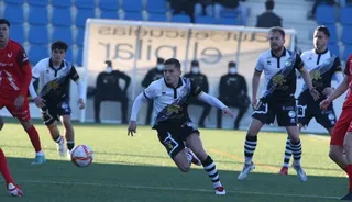 Íñigo Muñoz, en el choque ante el Rayo Majadahonda | FOTO SALAMANCA24HORAS.COM