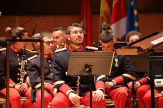 Concierto de la Unidad de Música del Memorial del rey en el cuartel general mando de ingenieros en Salamanca por el día de los veteranos