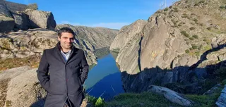 El cabeza de lista de UPL, Carlos Javier Salgado, en la presa de Aldeadávila | UPL