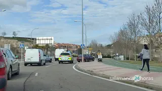 Accidente en Salas Bajas entre un turismo y una bicicleta