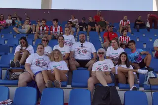 Aficionados del Zamora en el estadio Reina Sofía.