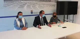 María Cruz Gacho, David Mingo y Chabela de la Torre durante la presentación del proyecto
