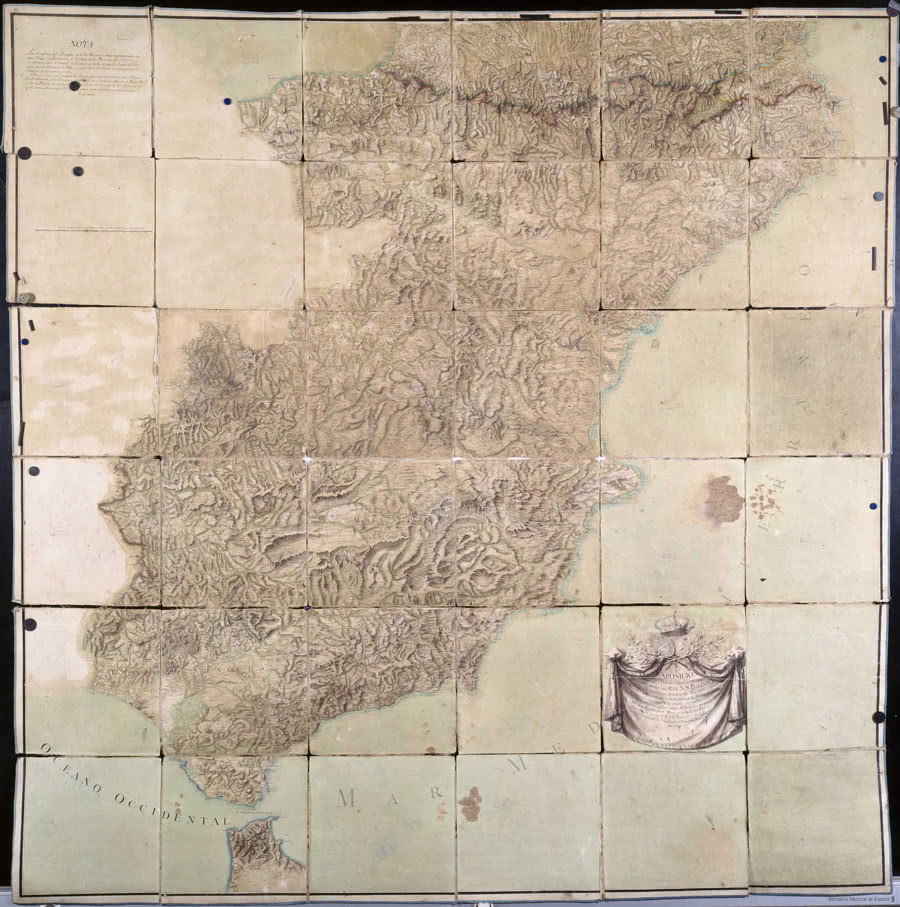 Mapa Manuscrito De Espa&ntilde;a De Los Jesuitas Carlos Mart&iacute;nez Y Claudio De La Vega, 1739 1743