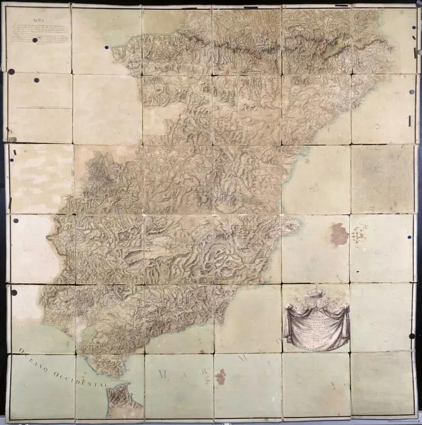 Mapa Manuscrito De España De Los Jesuitas Carlos Martínez Y Claudio De La Vega, 1739 1743