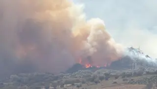 Imagen del incendio de Fermoselle