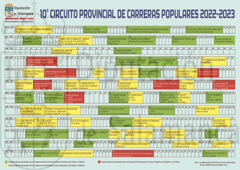 Cartel Calendario Circuitos 2022 2023