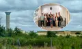 Topas junto a los representantes sindicales de CSIF presentes en la votación del Senado