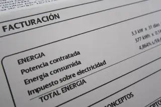 Una factura de la luz