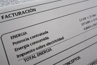 Una factura de la luz