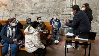 Un momento de la reunión de la Cofradía de la Preciosa Sangre