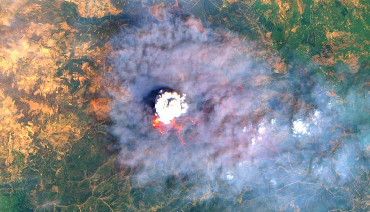 Imagen a vista de satélite captada por Satinel2 de la Agencia Espacial Europea. 