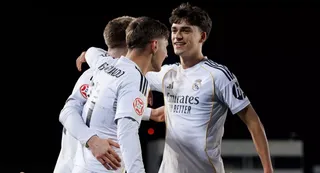 Los jugadores del Real Madrid Castilla celebran un gol ante el Dinamo de Zagreb | FOTO REAL MADRID CF