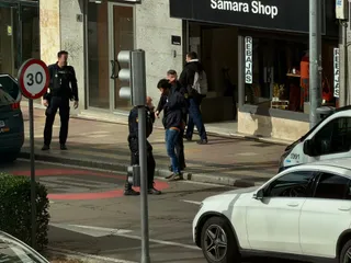 Momento de la detención en el paseo de Carmelitas