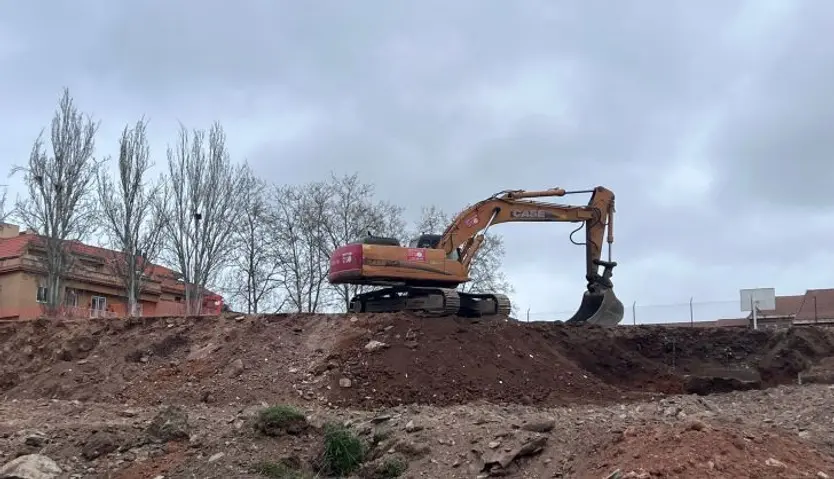 Solar donde se están realizando las obras de la Biblioteca Municipal de Salamanca